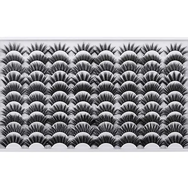 40 Pairs False Eyelashes Wholesale 10 Styles Mixed 16-20MM Lashes ALPHONSE 6D Fluffy Volume Dramatic Faux Mink Eyelashes Pack