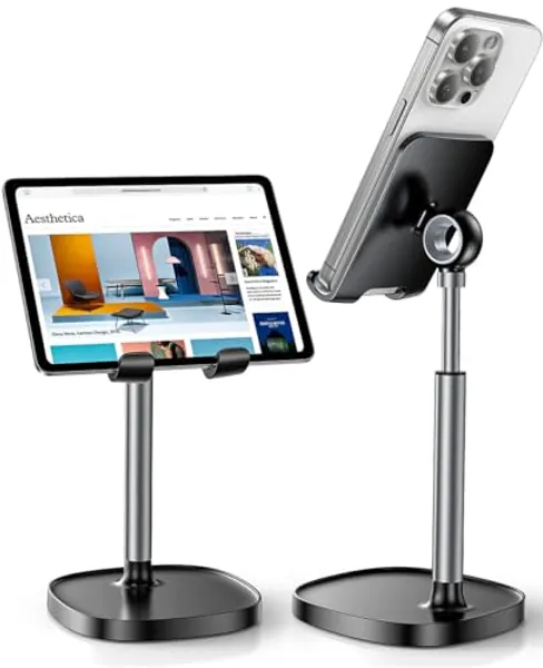 LISEN Cell Phone Stand, Angle Adjustable Phone Stand for Desk for iPhone 15 Pro Max
