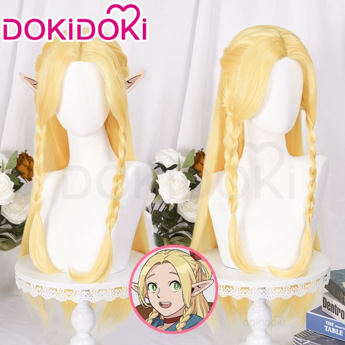 【Ready For Ship】DokiDoki Anime Delicious in Dungeon Cosplay Marsil Wig Long Yellow Wig | Wig Only