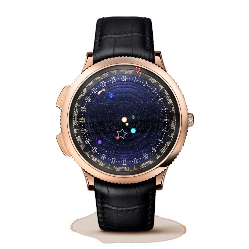 Midnight Planétarium Watch 18K rose gold, Agate, Aventurine, Chloromelanite, Jasper, Mother-of-pearl, Serpentine, Sugilite, Turquoise - Van Cleef & Arpels