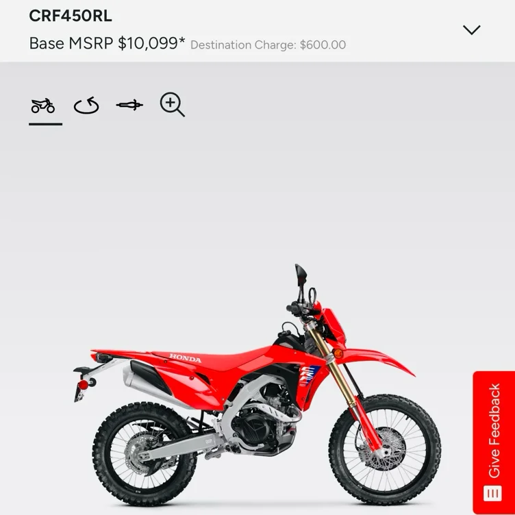 2026 CRF450RL | 450cc Dual Sport | Honda