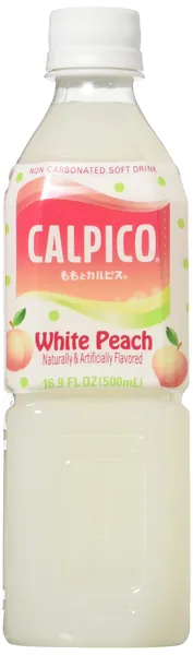 Calpico Soft Drink, Peach, 16.9-Ounce (Pack of 8) - White Peach 16.9 Fl Oz (Pack of 8)