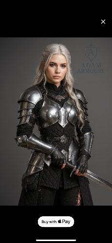 Lady Armor -Medieval Knight Fantasy Brave Lady Warrior Half Body Armor -Corset,Bracers,Pauldrons Larp,Cosplay,Roleplay Gift For Women