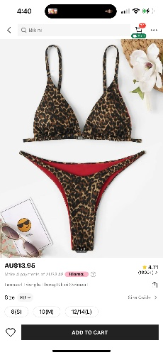 Leopard Triangle Thong Bikini Swimsuit | SHEIN USA