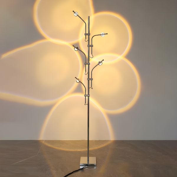 Simplicity-Style Floor Standing Light Metal LED Floor Lamp for Living Room - 71" Blue and Purple Color 220V-240V