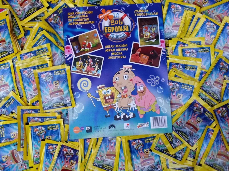 SpongeBob Movie Nickelodeon 300 packs (1500 cards) Plus 3 Albums.. Funny Gift!!