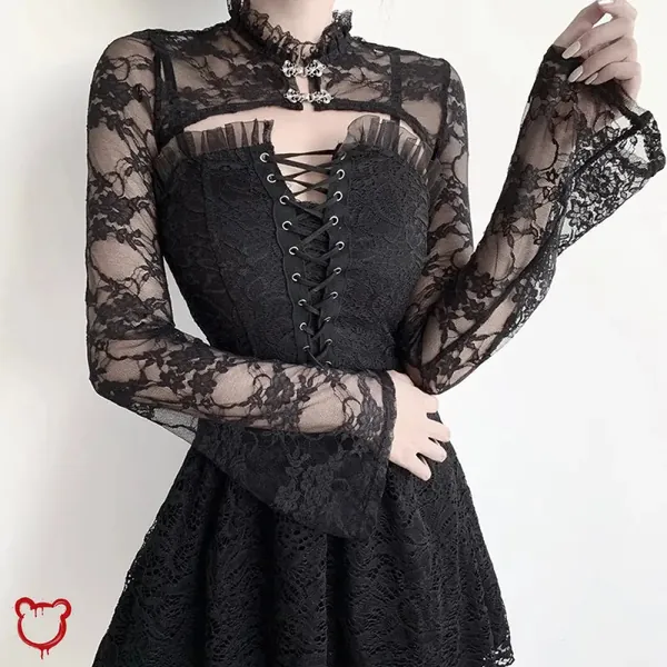 'Black Gothic Lace Boleromax'