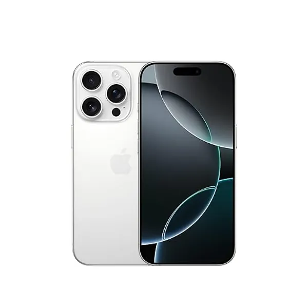 Apple iPhone 16 Pro 1 TB: 5G Mobile phone with Apple Intelligence, Camera Control, 4K 120 fps Dolby Vision and a Huge Leap in Battery Life. Works with AirPods; White Titanium - White Titanium - 1 TB - No case
