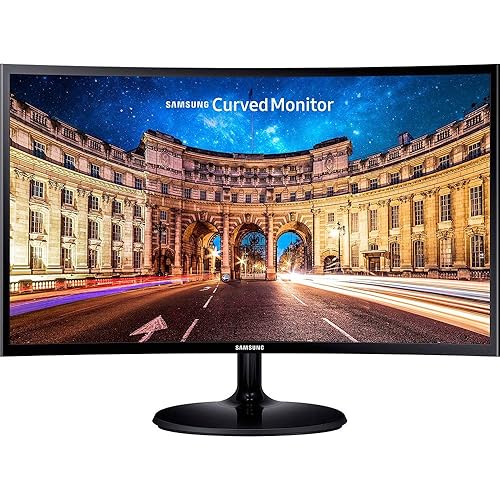 Samsung CF390 Series 27 inch FHD 1920x1080 Curved Desktop Monitor for Business, HDMI, VGA, VESA mountable, 3-Year Warranty, TAA (C27F390FHN), Black