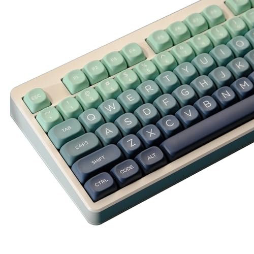 ZXMICYFA MOA Profile PBT Keycaps 60 Percent, 125 Keys Custom Dye Sublimation ANSI Layout Keycaps Set Compatiable for Cherry MX Switch Mechanical Keyboard