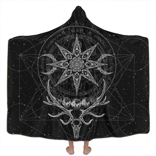 Yule Hooded Blanket - Ghost Edition | Adult-60x80 / Premium Sherpa