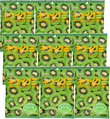 Kasugai Kiwi Gummy Candy 3.77oz (9 Pack)