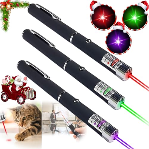 3 Pack Cat Laser Pointer for Cats Dogs, Laser Pointer Cat Toy for Indoor Chaser Cats Dog Pet Laser Cat Toy Laser Pointer Pen Cat Laser Light Pointer, aaa Battery Powered (Not included in the package)