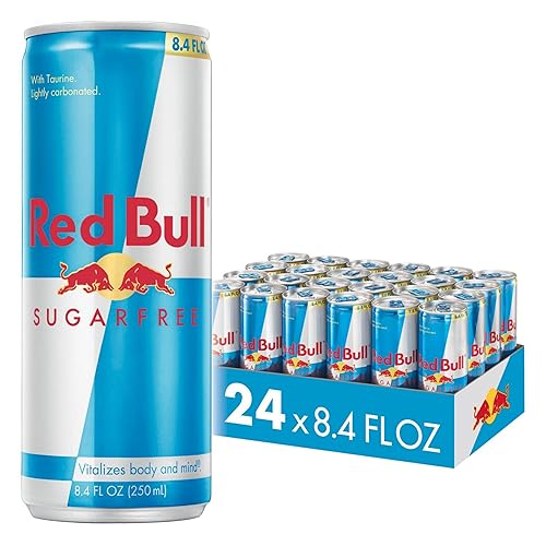 Red Bull Sugar Free Energy Drink with 80mg Caffeine plus Taurine & B Vitamins, 8.4 Fl Oz, Pack of 24 Cans - Sugar-Free - 8.4 Fl Oz (Pack of 24)
