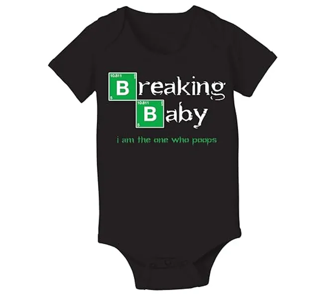 Breaking Baby Funny Break Elements-Baby One Piece - 12 Months - Black