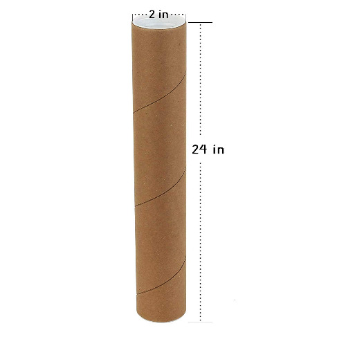 Gomu - Shipping Mailing Storage Poster Artwork Multipurpose Tube - Size 2 inch X 24 inch - 6 Pack Bundle - 6 Pack 2"x24" Tube