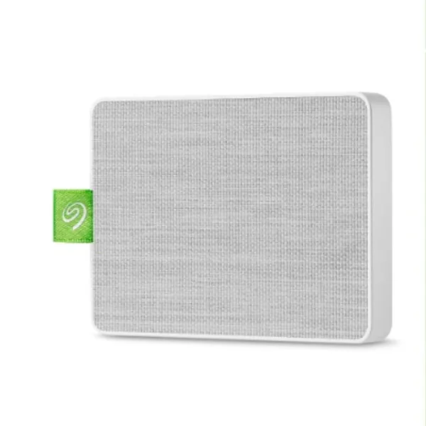 Seagate Ultra Touch SSD 500GB External Solid State Drive Portable - White USB-C USB 3.0 for PC MAC and Seagate Mobile Touch app for Android, includes Mylio, Adobe,  3-Year Rescue Service (STJW500400)
