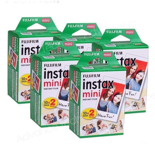 Fujifilm Instax Mini 100 Film for Fuji 7S 8 25 50S 90 300 Instant Camera, Share SP-1 White, Pack of 5 - 