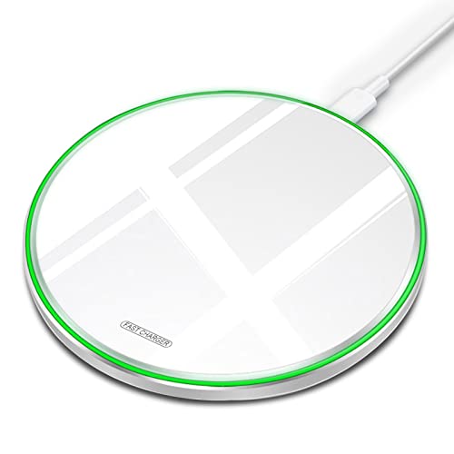 Fast Wireless Charger, Max Wireless Charging Pad Mirror White