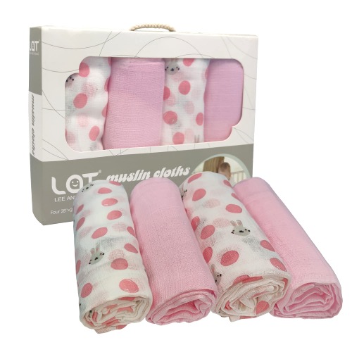 Babyluier in katoenen mousseline wasbare luier voor pasgeboren premium kwaliteit vierkante handdoek | 4 stuks | 70 * 70cm