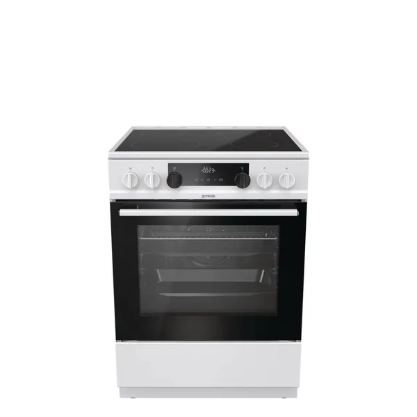 Gorenje EC 6341 WD Elektro-Standherd mit Glaskeramik-Kochfeld / 60 cm / HomeMade Plus Design / GentleClose / MultiAir-Technologie / Supreme-Beschichtung / Weiß - 60cm, Glaskeramikkochfeld, mit Display