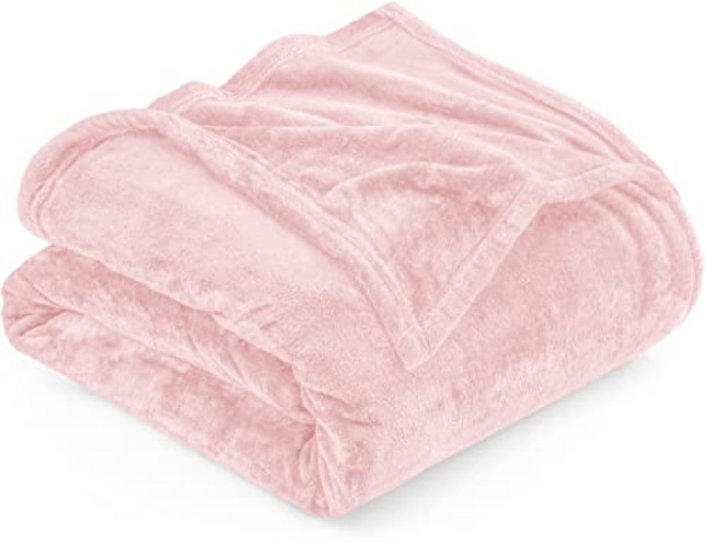 Utopia Bedding Fleece Blanket Queen Size Pink 300GSM Luxury Fuzzy Soft Anti-Static Microfiber Bed Blanket (90x90 Inches) - Queen (Pack of 1) - Pink