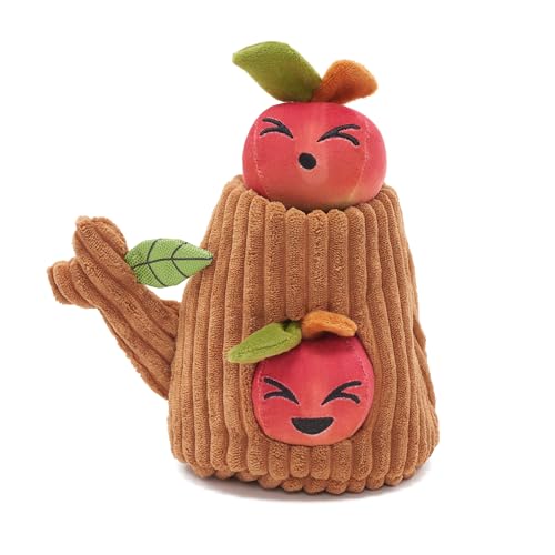Barkbox Dog Toys – Them Apples 3 in 1 Multi Part Interactive Puzzle Dog Toy with Stimulating Crinkle and Squeakers – Small - Them Apples -Small