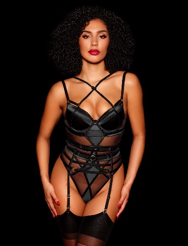 Shibari Black Bodysuit Lingerie Set