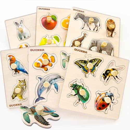  Wooden Puzzles Fruits and Animals