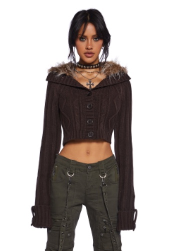 Foolproof Attraction Knit Jacket | BROWN / Small