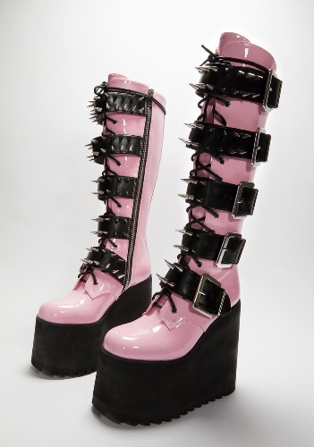 Sweet Appetite For Destruction Platform Boots | PINK / US 6