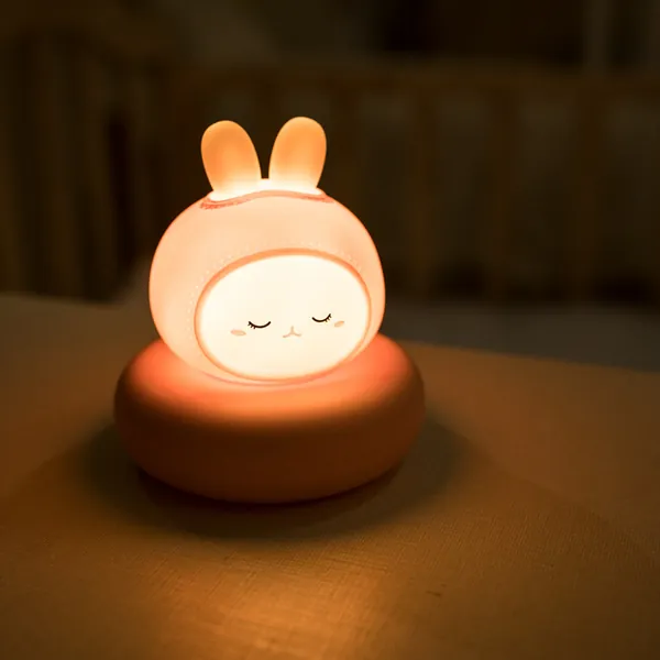 Cute Animal Night Light Touch Sensor Lamp LED Lights Kids Bedroom Lamp - D