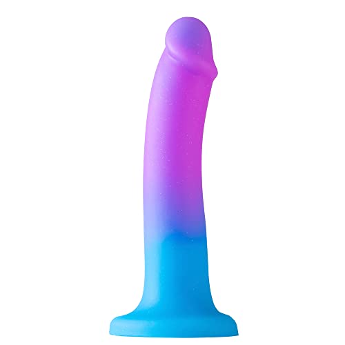8'' Liquid Silicone Realistic Dildo,Gradient Color Penis for Vaginal and Anal Sex,Adult Sex Toy G-spot Prostate Orgasm,Lifelike Dick with Strong Suction Cup Compatible Strap-on Harness - 8 inches