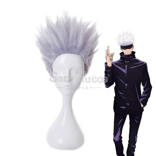 【In Stock】Anime Jujutsu Kaisen Cosplay Satoru Gojo Quiff Cosplay Wig