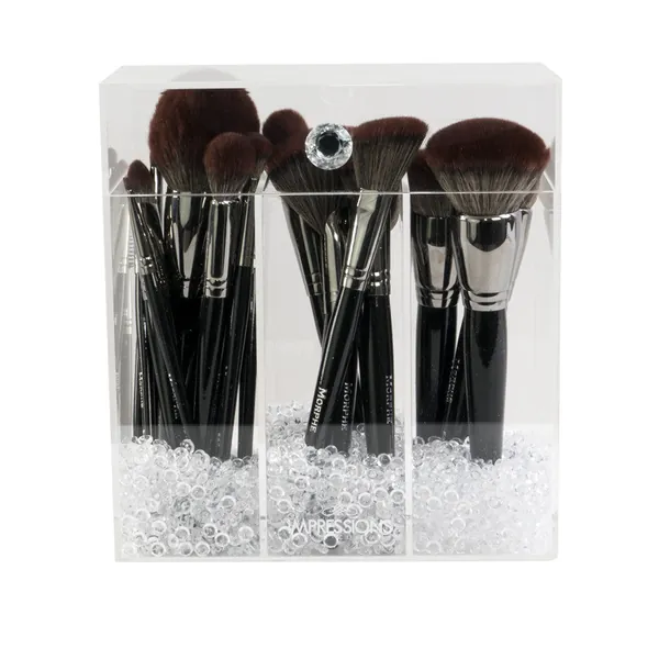 Diamond Collection Acrylic Makeup Brush Holder | Default Title