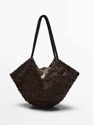 wooden bag with linen lining