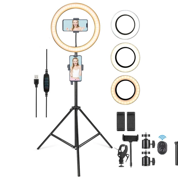 LED Ring Light With Phone Tripod Stand Kit 10