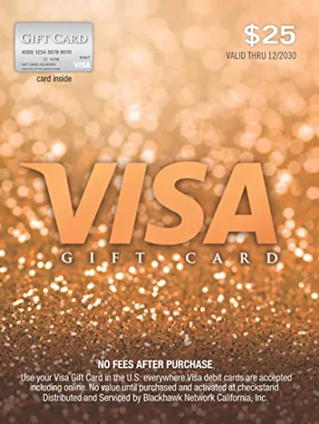 Visa $25 Gift Card (plus $3.95 Purchase Fee)