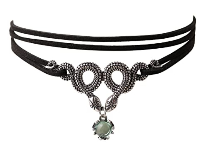 Sacina Gothic Snake Choker Necklace, Zinc Alloy Snake Pendant, Goth Choker, Goth Necklace, Goth Jewelry Gift for Women, Christmas Gift for Women - 8