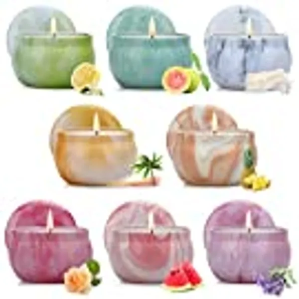 Valentines Day Gifts for Her, Scented Candles Gifts for Women, 8 Pack 2.5oz Candles for Home Scented with Essential Oils, Aromatherapy Candle Gift Set Ideal for Birthday Gifts Valentine's Day