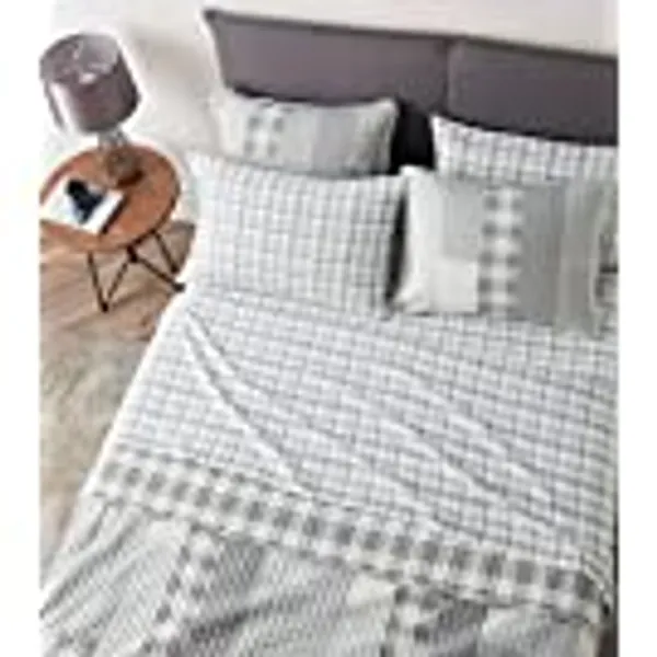 Eddie Bauer - Queen Sheets, Cotton Flannel Bedding Set, Brushed For Extra Softness, Cozy Home Decor (Beacon Hill Ivory, Queen)