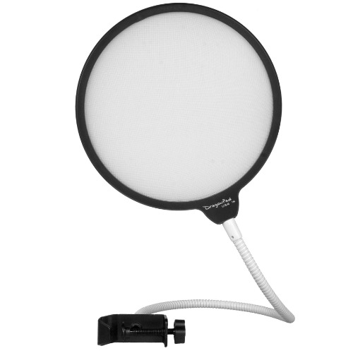 Enabled Dragonpad USA- 6" Microphone Studio Pop Filter with Clamp - BLK/WHT