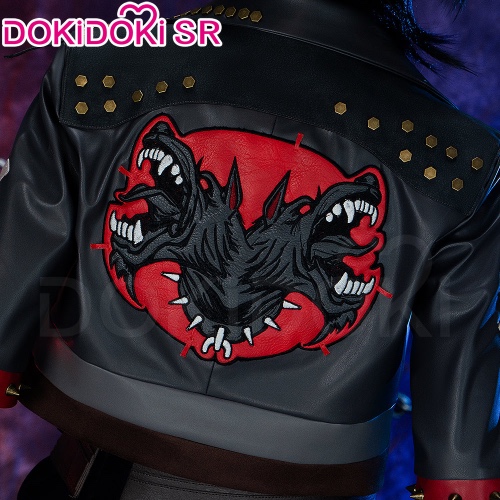 【Size S-3XL】DokiDoki-SR Game Cosplay Black Red Costume | Coat Only / M