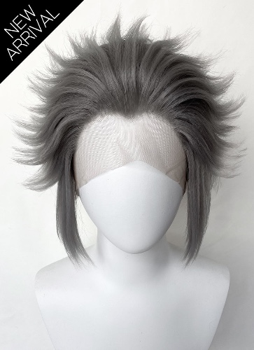 Helluva Boss Stolas Grey Straight Lace Front Synthetic Men's Wig LF6069 | Standard 22"-23"