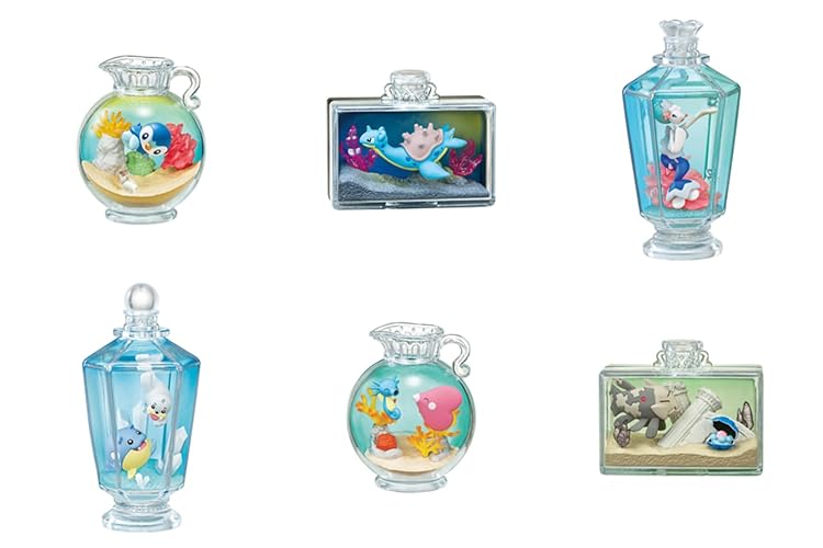 Reement Pokémon AQUA BOTTLE Collection 2 ~ Sparkling Seaside Memories~ Box Product, 6 Types, 6 Pieces, Approx. H 5.1 x W 2.8 x D 2.8 inches (130 x 70 x 70 mm)