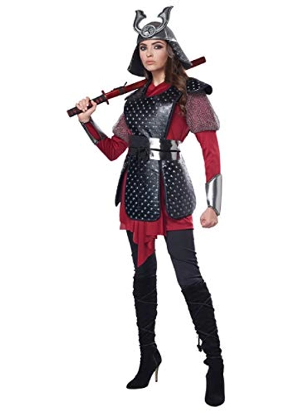 Samurai Warrior Costume for Women Large/X-Large Black, Red
