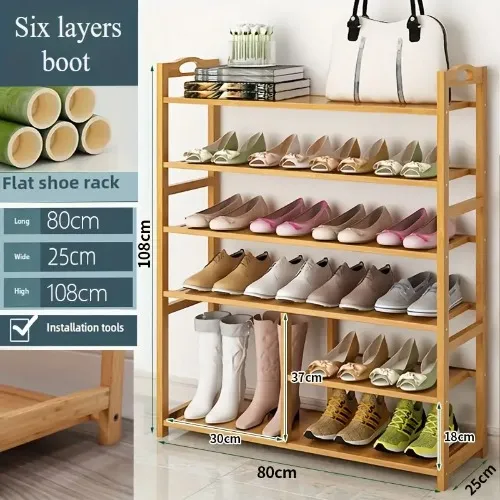space saving bamboo shoe rack multi layer freestanding - Temu