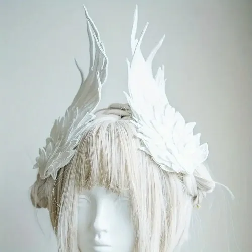 gothic angel wings hair clips