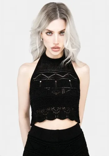 Knit halter top