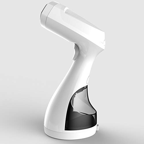 MagicPro Portable Garment Steamer for Clothes, Garments, Fabrics Removes Wrinkles for Fresh Clothing, Fast Heat and Auto Off, Handheld Travel Steamer with Detachable 300ml Water Tank - White